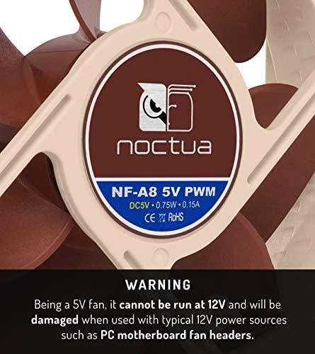 „Noctua NF-A8 5V PWM“ ventiliatorius, Ø 80 mm