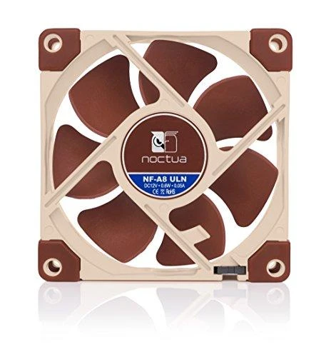 Noctua NF-A8 ULN computer cooling system Kompiuterio dėklas Fan 8 cm rusvai gelsvas, Brown
