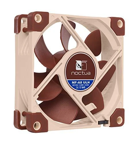 Noctua NF-A8 ULN computer cooling system Kompiuterio dėklas Fan 8 cm rusvai gelsvas, Brown