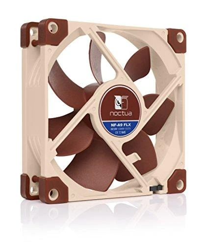 Noctua NF-A9 FLX computer cooling system Kompiuterio dėklas Fan 9.2 cm rusvai gelsvas, Brown