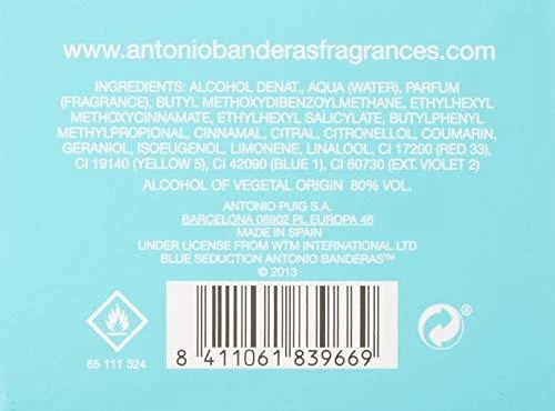 Antonio Banderas Mėlyna Seduction EDT tualetinis vanduo moterims, 80 ml