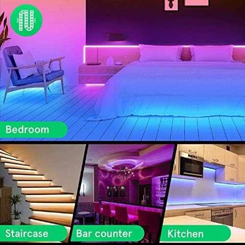 Skaitmeninės LED juostos komplektas su Wi-Fi valdikliu ir maitinimo šaltiniu, RGB IC, 10m, 36W, TUYA / Smart Life, NOUS
