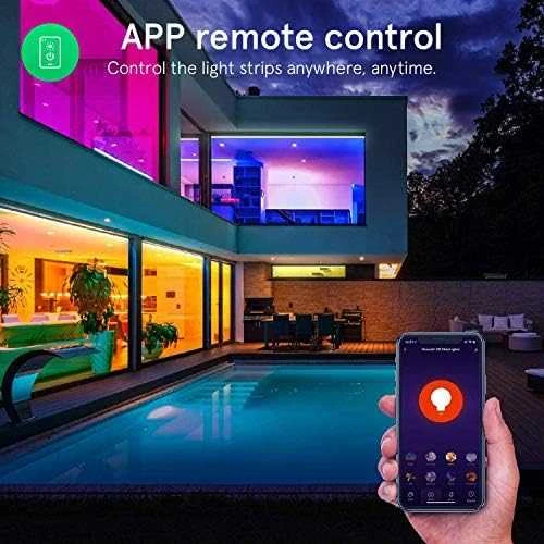 Skaitmeninės LED juostos komplektas su Wi-Fi valdikliu ir maitinimo šaltiniu, RGB IC, 10m, 36W, TUYA / Smart Life, NOUS
