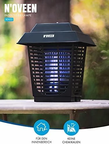 Pakabinamas šviestuvas Vabzdžių Naikinimo Lempa - N'OVEEN IKN22 IPX4 22 W 130 m² Juoda