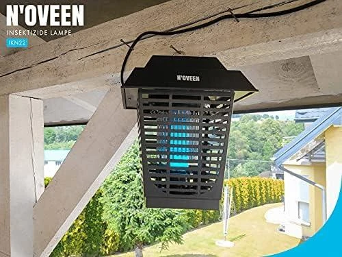 Pakabinamas šviestuvas Vabzdžių Naikinimo Lempa - N'OVEEN IKN22 IPX4 22 W 130 m² Juoda