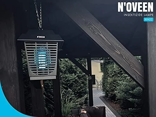 Pakabinamas šviestuvas Vabzdžių Naikinimo Lempa - N'OVEEN IKN22 IPX4 22 W 130 m² Juoda