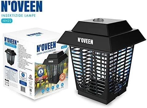 Pakabinamas šviestuvas Vabzdžių Naikinimo Lempa - N'OVEEN IKN22 IPX4 22 W 130 m² Juoda