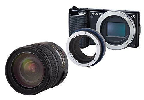 „Novoflex“ adapteris „Nikon F“ objektyvas prie „Sony E Mount“ fotoaparato