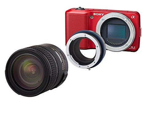 „Novoflex“ adapteris „Nikon F“ objektyvas prie „Sony E Mount“ fotoaparato