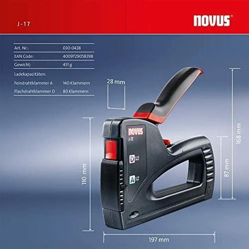 Rankinis kabių pistoletas NOVUS J-17