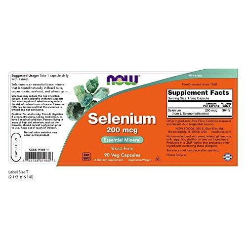 Now Foods Now Selenium 200 mcg 90 kapsulių