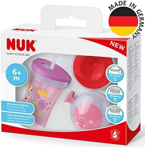 NUK LEARN TO DRINK SET puodelis mergaitei