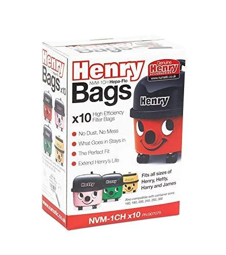 Dulkių maišeliai Numatic HEPA-FLO NVM1CH 10vnt. Henry/James siurbliams