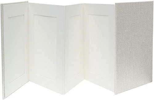 Nuotraukų rėmelis Deknudt Leporello pilka 8x13x18 linas, 8 nuotraukos A66DC7 8PH