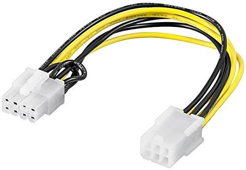 „Goobay“ | Maitinimo kabelis / adapteris kompiuterio vaizdo plokštei; PCI-E / PCI Express; 6 kontaktų į 8 kontaktus