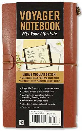 Peter Pauper Press Notebook Voyager Walnut