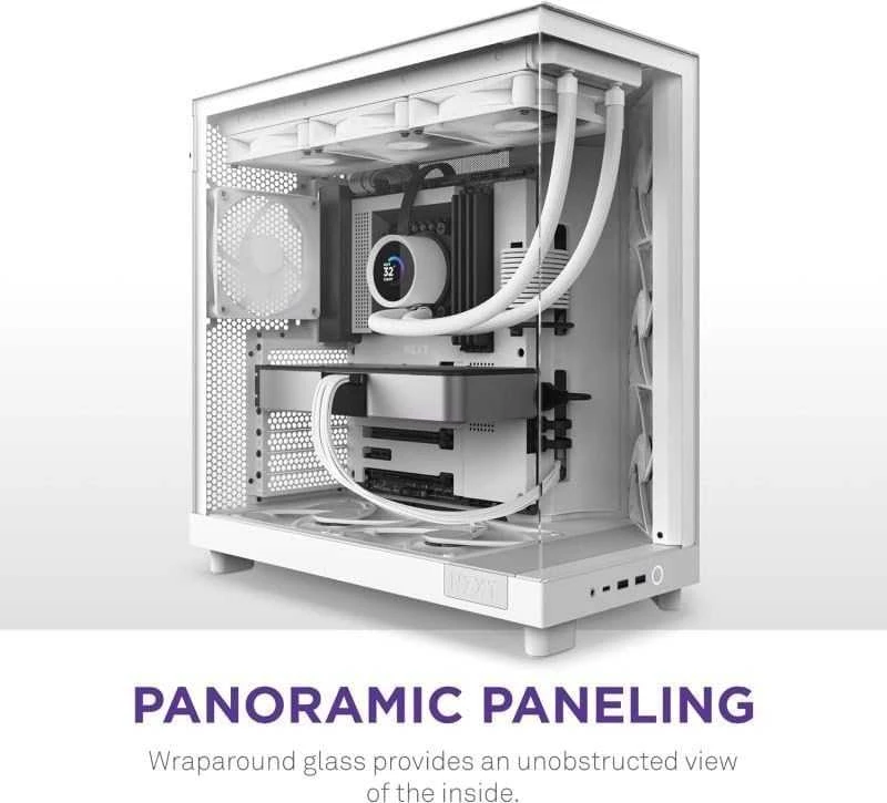 NZXT H6 Flow midi bokšto baltas kompiuterio korpusas