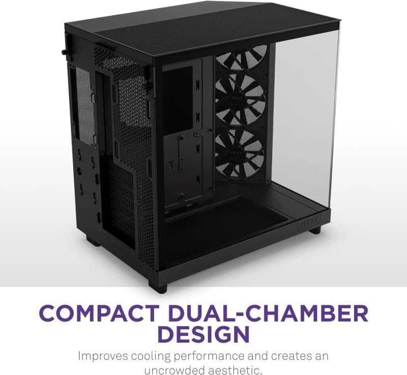 NZXT H6 Flow midi bokšto korpusas, juodas