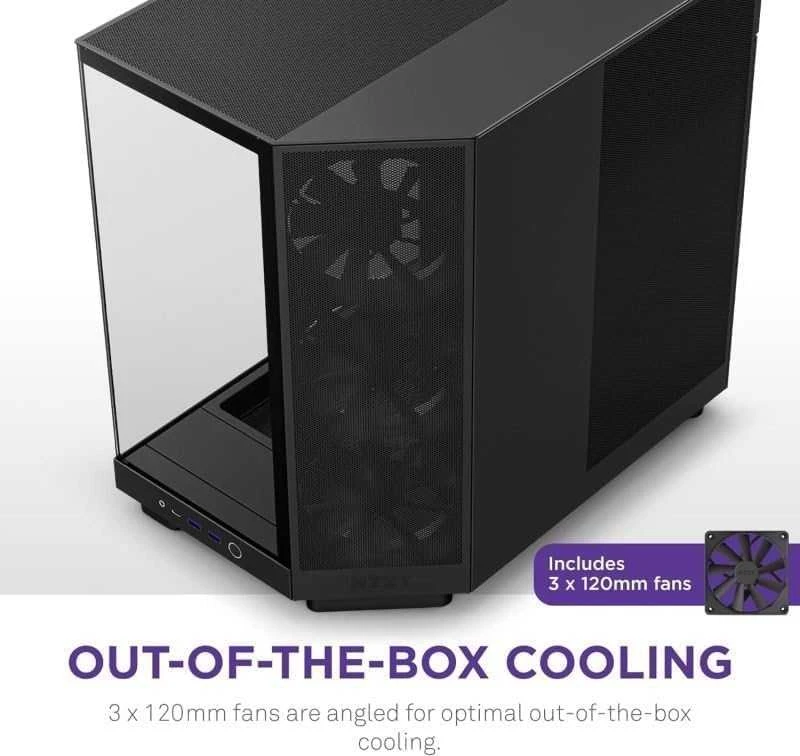 NZXT H6 Flow midi bokšto korpusas, juodas