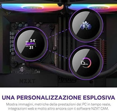 NZXT CPU vandens aušinimas Kraken 280 RGB LCD