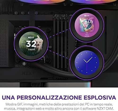 Kraken Elite 240 LCD ekrano funkcijos