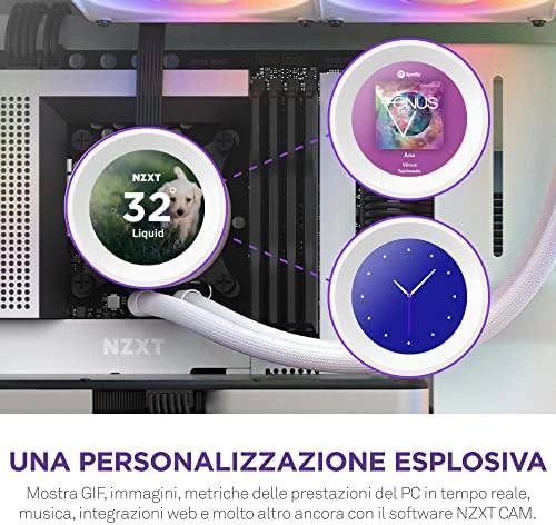 NZXT Kraken Elite LCD ekranas su tinkinamais vizualizacijų režimais