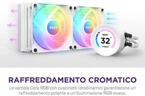 NZXT CPU vandens aušinimas Kraken Elite 280 RGB LCD Baltas