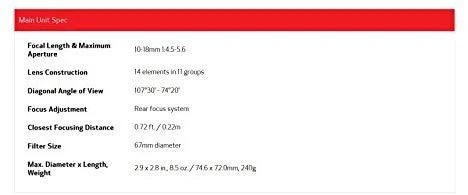 Canon EF-S10-18ISSTM „Ultra“ platus objektyvas Juoda
