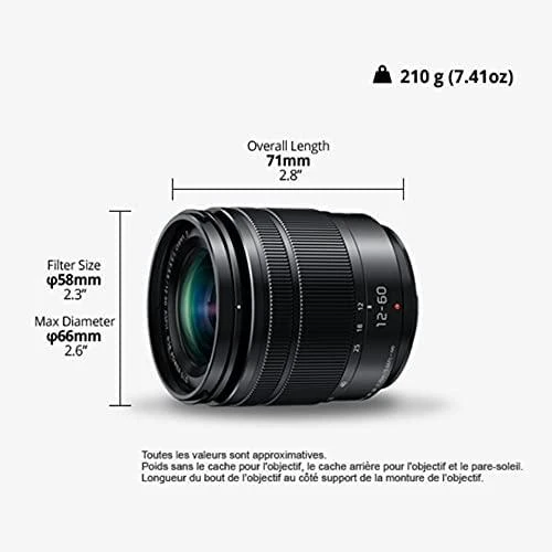 Objektyvas Panasonic Lumix Vario 12-60mm f/3.5-5.6 G Power OIS Asph be originalios dėžutės