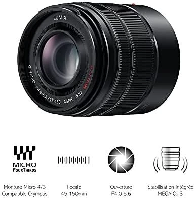 Objektyvas Panasonic LUMIX G Vario 45-150mm f/4-5.6 Asph. Mega O.I.S. (H-FS45150-K) Juodas