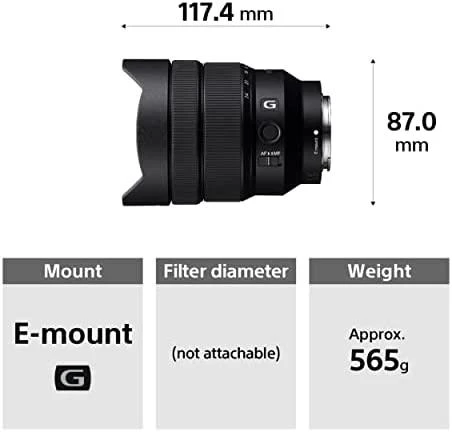 Sony FE 12-24mm F4 G MILC „Ultra“ platus objektyvas Juoda