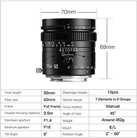 Objektyvas TTArtisan Tilt 50mm F1.4 Nikon Z