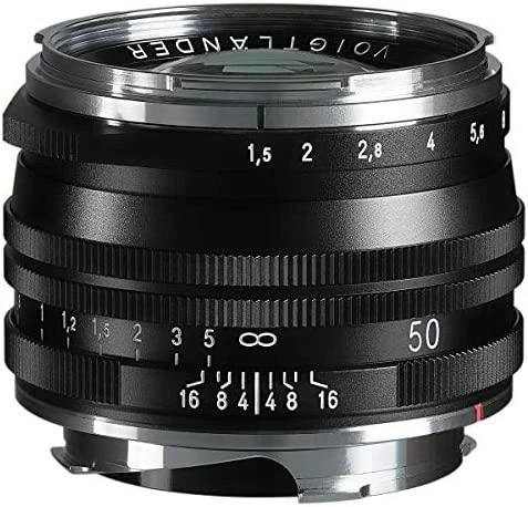 „Voigtländer Nokton II 50 mm f/1.5“ objektyvas, skirtas „Leica M - MC“, duokite