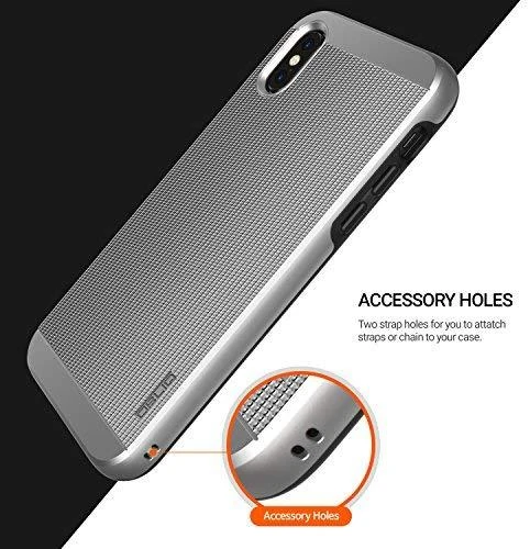 Obliq Slim Meta - dėklas skirtas Apple iPhone Xs / X Satin Sidabrinis