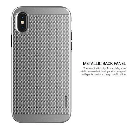 Obliq Slim Meta - dėklas skirtas Apple iPhone Xs / X Satin Sidabrinis
