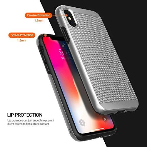 Obliq Slim Meta - dėklas skirtas Apple iPhone Xs / X Satin Sidabrinis