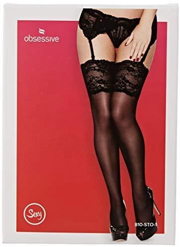 Obsessive - 810-STO-1 Stockings Juodas S/M