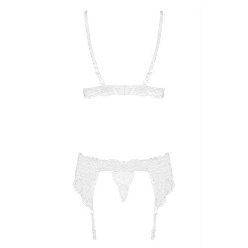 Obsessive - 810-SEG-2 Set 3 pcs Baltas L/XL 3 dalių apatinių komplektas