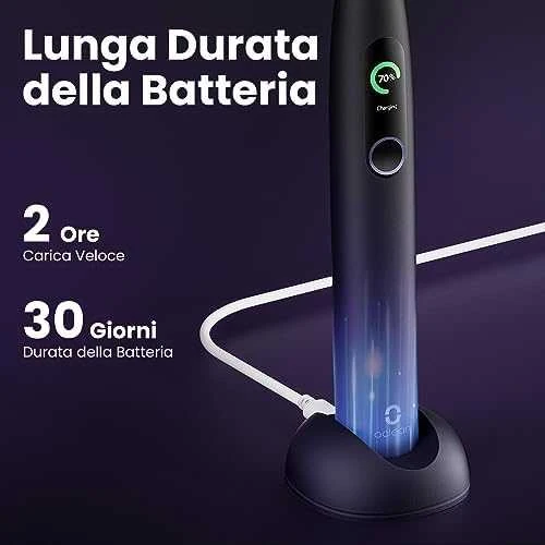 Elektrinis dantų šepetėlis Oclean X Pro, violetinis (Aurora Purple)
