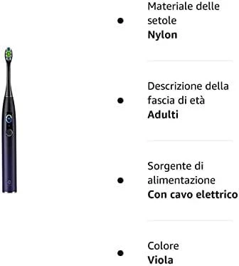 Elektrinis dantų šepetėlis Oclean X Pro, violetinis (Aurora Purple)