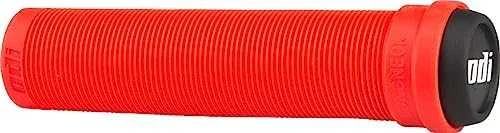 Vairo rankenėlės ODI Soft Longneck BMX Flangless 135mm Fire red