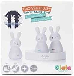 Olala Boutique 3 LED lovos lempų rinkinys „Olala“ - zuikis, lengvas kelias
