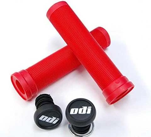 Vairo rankenėlės ODI Soft Longneck BMX Flangless 135mm Bright Raudona