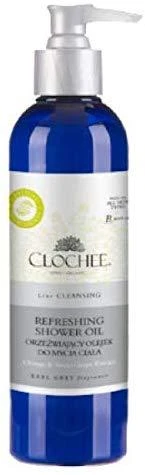 „Clochee“ gaivinantis dušo aliejus su agurkų ir saldžiųjų vynuogių ekstraktu, 250 ml