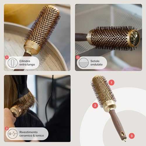 Olivia Garden Expert Blowout Speed Gold&Brown szczotka do modelowania włosów 45mm