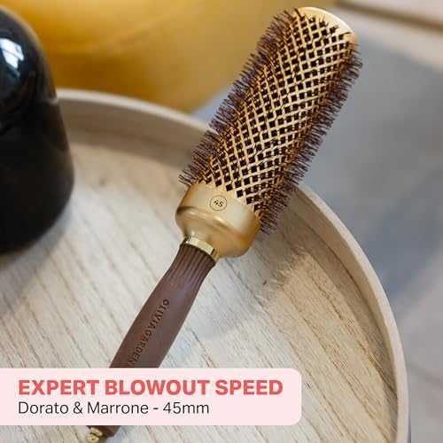 Olivia Garden Expert Blowout Speed Gold&Brown szczotka do modelowania włosów 45mm