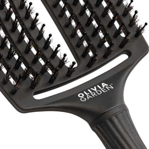 Lenktas šepetys plaukams Olivia Garden Fingerbrush Combo Large, skirtas plaukų džiovinimui
