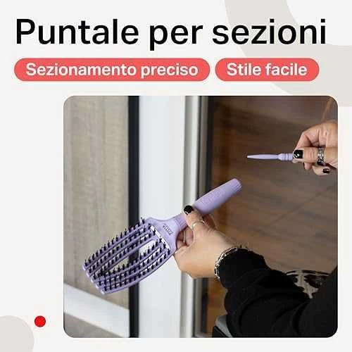 Plaukų šepetys džiovinimui Olivia Garden Fingerbrush Lavender Medium