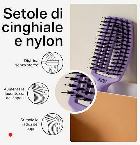 Plaukų šepetys džiovinimui Olivia Garden Fingerbrush Lavender Medium