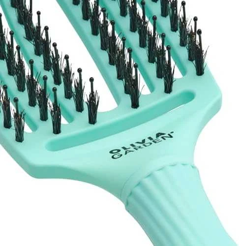 Plaukų šepetys džiovinimui Olivia Garden Fingerbrush Mint Medium